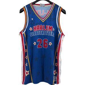 Harlem Globetrotters Jersey Mens XL Basketball Hi-Lite Bruton Signed Stars